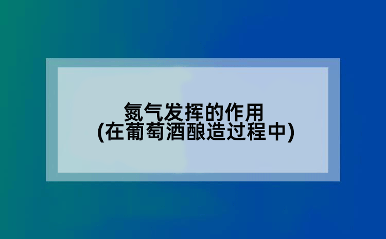 氮气发挥的作用(在葡萄酒酿造过程中)